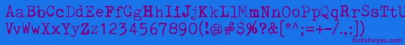 PelkistettyaTodellisuutta Font – Purple Fonts on Blue Background