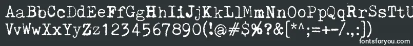 PelkistettyaTodellisuutta Font – White Fonts on Black Background