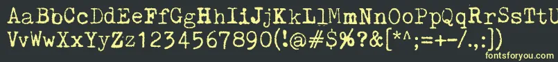 PelkistettyaTodellisuutta Font – Yellow Fonts on Black Background