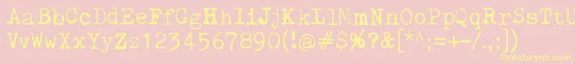 PelkistettyaTodellisuutta Font – Yellow Fonts on Pink Background