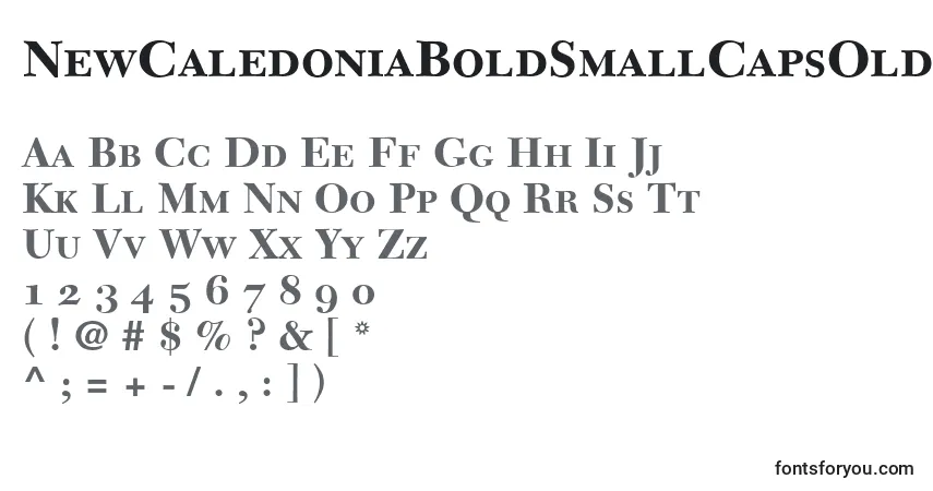Шрифт NewCaledoniaBoldSmallCapsOldStyleFigures – алфавит, цифры, специальные символы