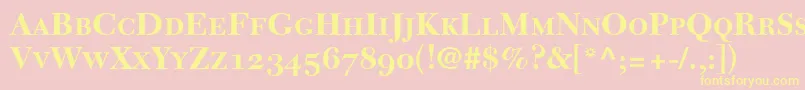 fuente NewCaledoniaBoldSmallCapsOldStyleFigures – Fuentes Amarillas Sobre Fondo Rosa
