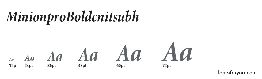 Größen der Schriftart MinionproBoldcnitsubh