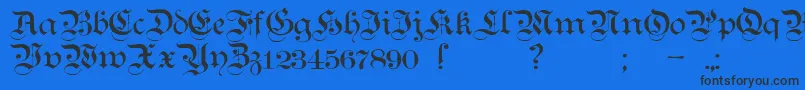 fuente TeutonicNo1Demibold – Fuentes Negras Sobre Fondo Azul