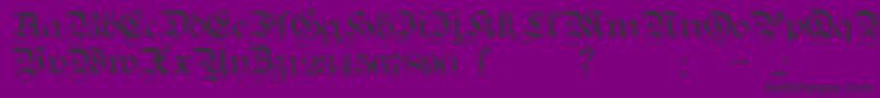 Fonte TeutonicNo1Demibold – fontes pretas em um fundo violeta