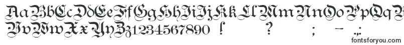 TeutonicNo1Demibold-Schriftart – Sehr schmale Schriften