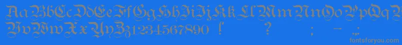 Шрифт TeutonicNo1Demibold – серые шрифты на синем фоне