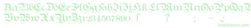 TeutonicNo1Demibold-fontti – vihreät fontit valkoisella taustalla
