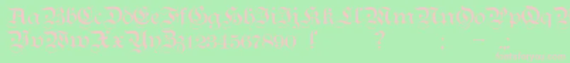 TeutonicNo1Demibold Font – Pink Fonts on Green Background