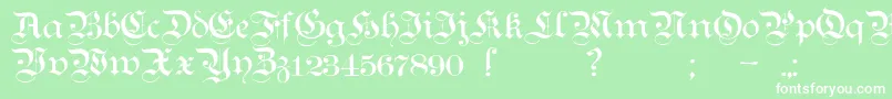 TeutonicNo1Demibold Font – White Fonts on Green Background