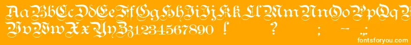 fuente TeutonicNo1Demibold – Fuentes Blancas Sobre Fondo Naranja