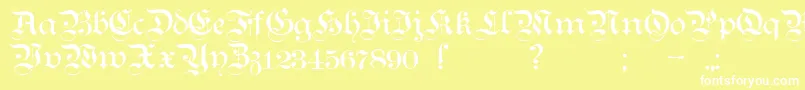 TeutonicNo1Demibold Font – White Fonts on Yellow Background