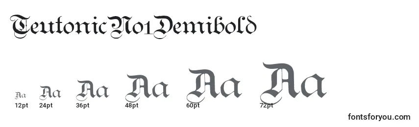 Größen der Schriftart TeutonicNo1Demibold