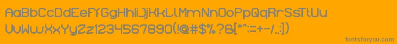 Indonesia-Schriftart – Graue Schriften auf orangefarbenem Hintergrund