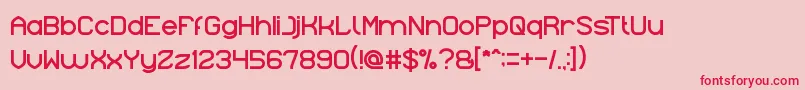 Indonesia Font – Red Fonts on Pink Background