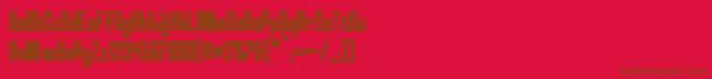 RedWorldBold Font – Brown Fonts on Red Background