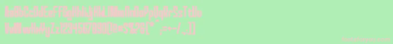 RedWorldBold Font – Pink Fonts on Green Background