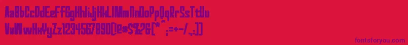 Police RedWorldBold – polices violettes sur fond rouge