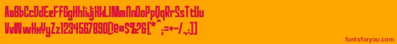 Fonte RedWorldBold – fontes vermelhas em um fundo laranja