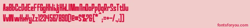RedWorldBold Font – Red Fonts on Pink Background