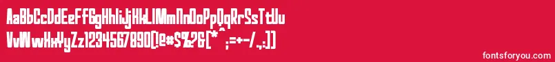 フォントRedWorldBold – 赤い背景に白い文字