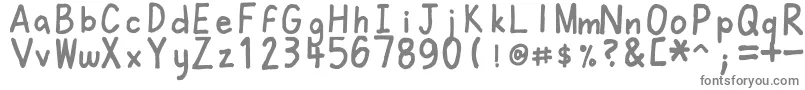 Felt-Schriftart – Graue Schriften auf weißem Hintergrund