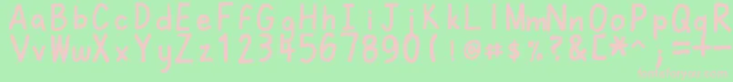 Felt Font – Pink Fonts on Green Background