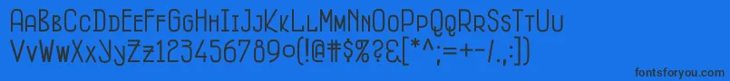 Fitzgerald Font – Black Fonts on Blue Background