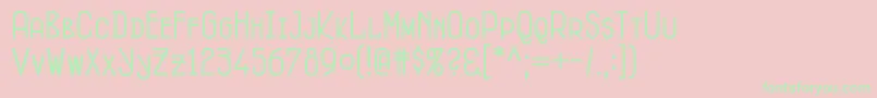 Fitzgerald Font – Green Fonts on Pink Background