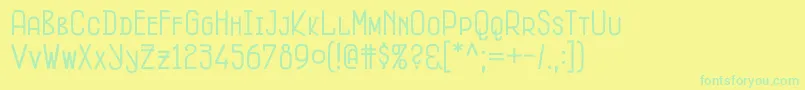 Fitzgerald-Schriftart – Grüne Schriften auf gelbem Hintergrund