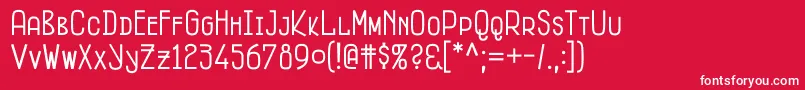 Fitzgerald Font – White Fonts on Red Background