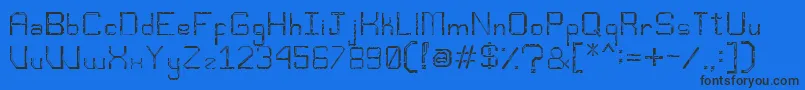 Djentfont Font – Black Fonts on Blue Background