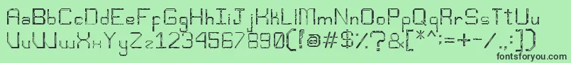 Djentfont Font – Black Fonts on Green Background