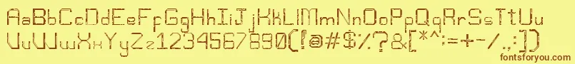 Djentfont Font – Brown Fonts on Yellow Background