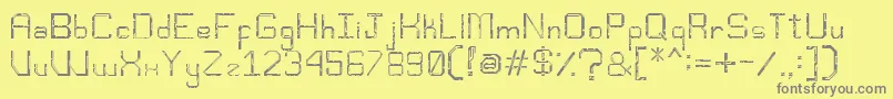 Djentfont Font – Gray Fonts on Yellow Background