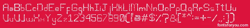 Djentfont Font – White Fonts on Red Background