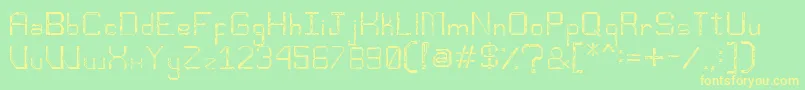 Djentfont Font – Yellow Fonts on Green Background