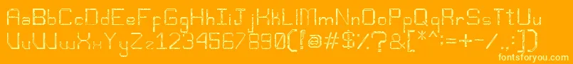 Djentfont Font – Yellow Fonts on Orange Background