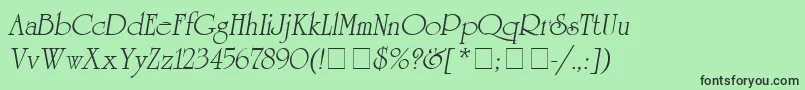 Aguco Font – Black Fonts on Green Background