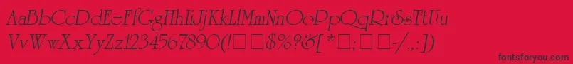 Aguco Font – Black Fonts on Red Background