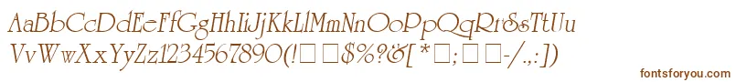 Aguco Font – Brown Fonts on White Background