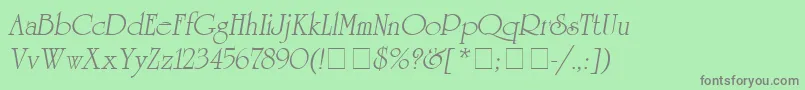Aguco Font – Gray Fonts on Green Background