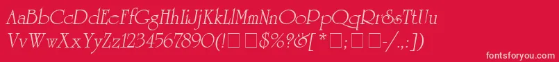 Aguco Font – Pink Fonts on Red Background