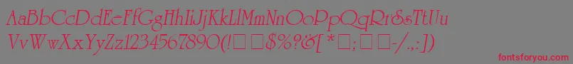 Aguco Font – Red Fonts on Gray Background