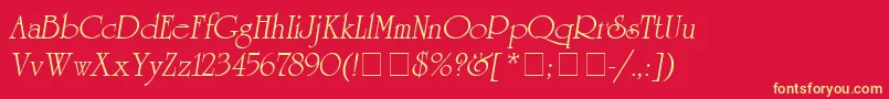 Aguco Font – Yellow Fonts on Red Background