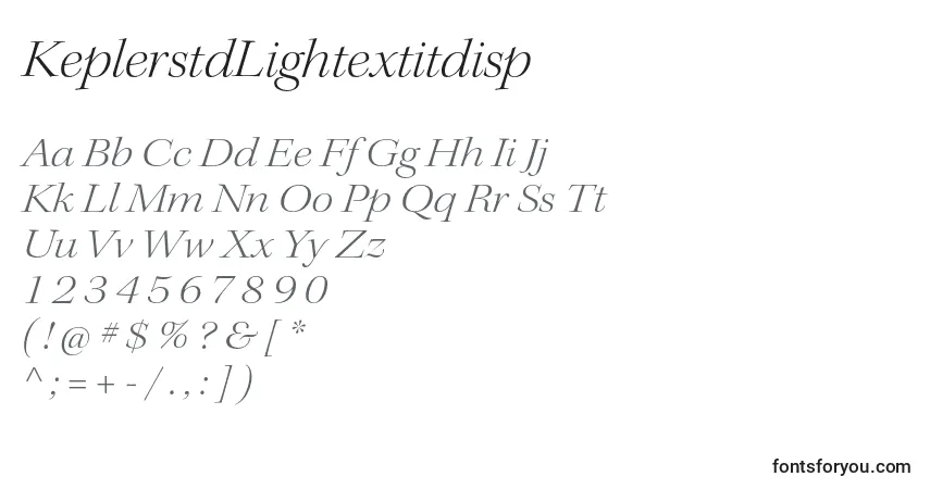 KeplerstdLightextitdisp Font – alphabet, numbers, special characters
