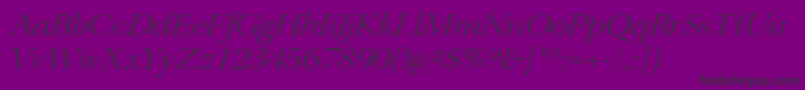 KeplerstdLightextitdisp-Schriftart – Schwarze Schriften auf violettem Hintergrund