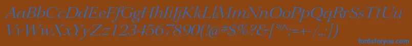 KeplerstdLightextitdisp Font – Blue Fonts on Brown Background