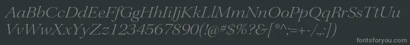 KeplerstdLightextitdisp Font – Gray Fonts on Black Background