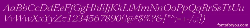 KeplerstdLightextitdisp Font – Pink Fonts on Purple Background